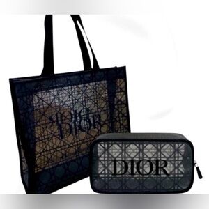 Dior Cannage limited Edition Tote bag and Pouch   EUC
